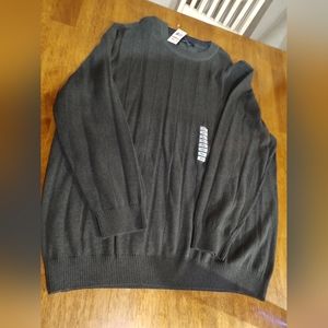 Men's John Ashford sweater size 3 extra large color charcoal 100% cotton